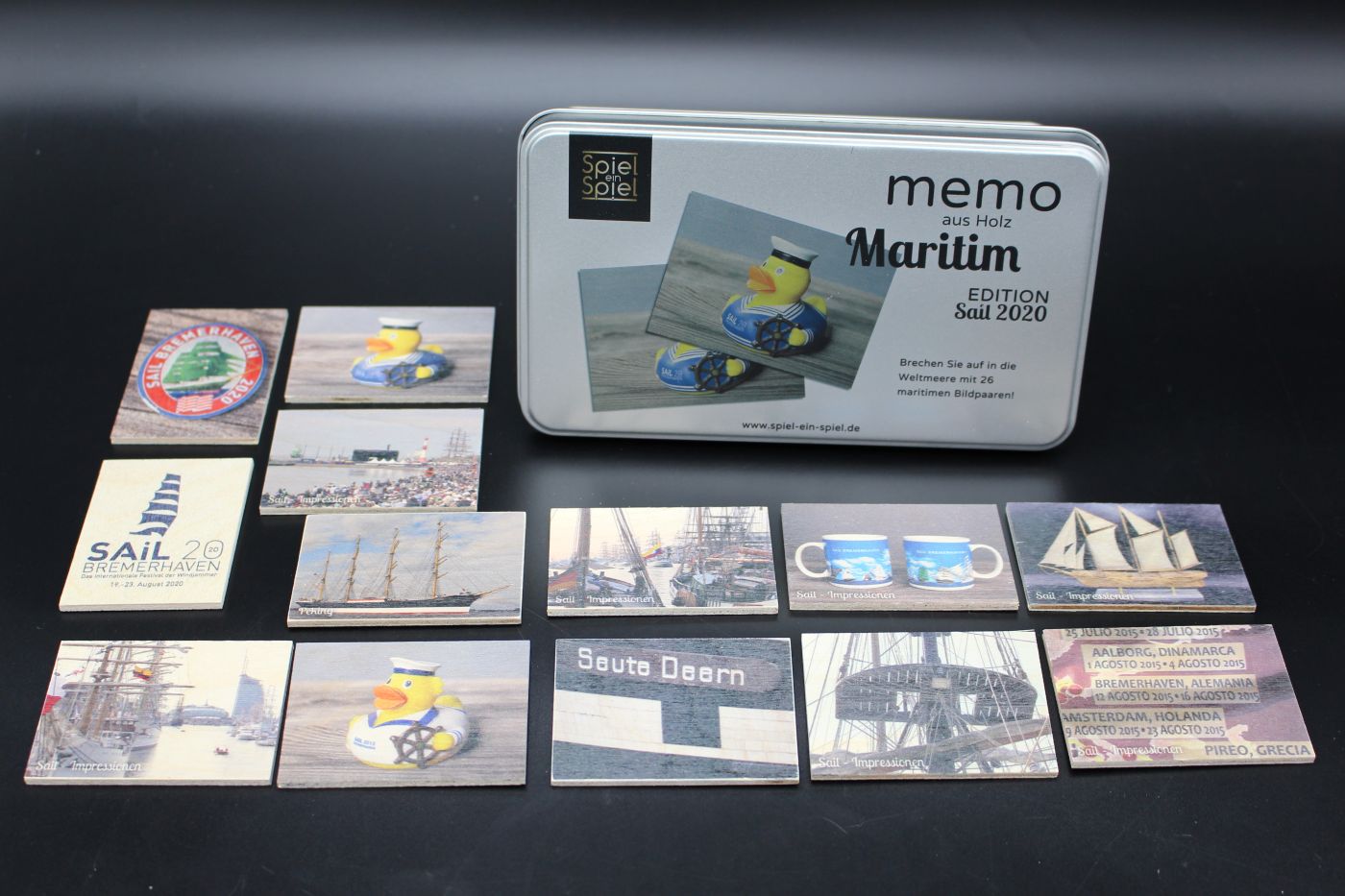 Memo aus Holz - Maritim - Ergänzung "Edition Sail 2020"