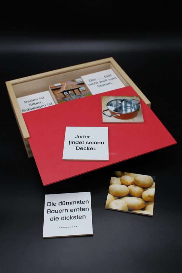 Memo aus Holz "Sprichwörter" – Bild 2
