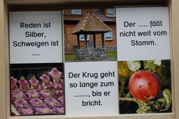 Memo aus Holz "Sprichwörter" – Bild 3