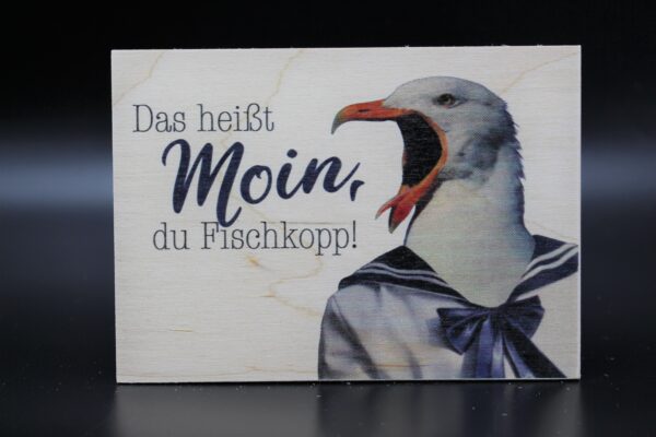 Holzkarte "Fischkopp"