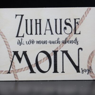 Holzkarte "Zuhause"