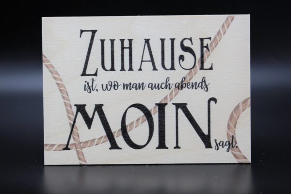 Holzkarte "Zuhause"