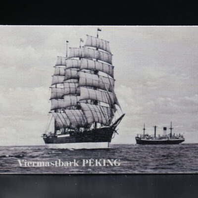 Holzkarte "Viermastbark PEKING" - historisch