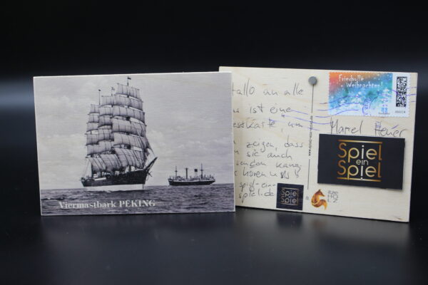 Holzkarte "Viermastbark PEKING" - historisch – Bild 3
