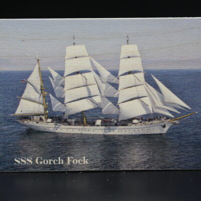 Holzkarte "SSS Gorch Fock"