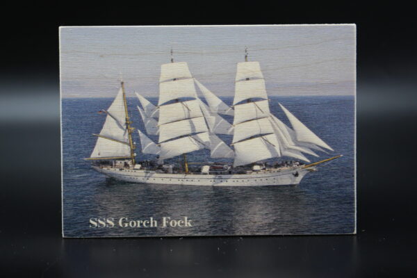 Holzkarte "SSS Gorch Fock"