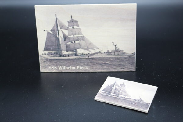 Holzkarte "SSS Wilhelm Pieck" - historisch – Bild 4
