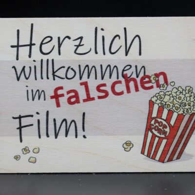 Holzkarte "Falscher Film"