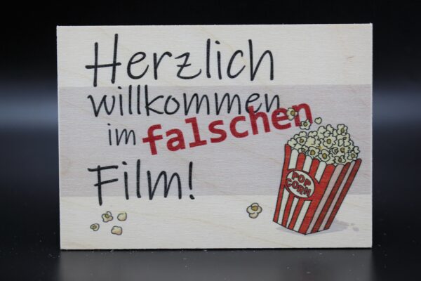Holzkarte "Falscher Film"