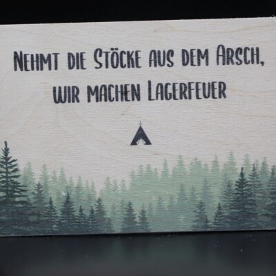Holzkarte "Lagerfeuer"