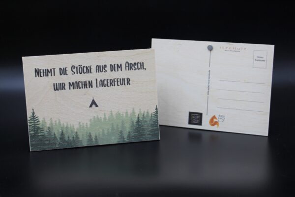 Holzkarte "Lagerfeuer" – Bild 2