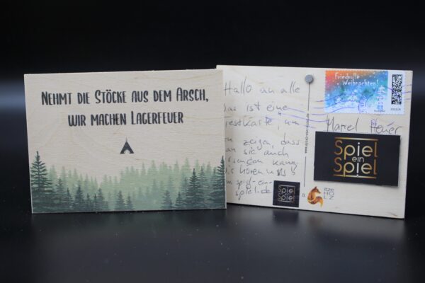 Holzkarte "Lagerfeuer" – Bild 3