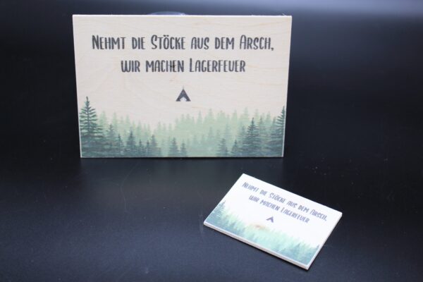 Holzkarte "Lagerfeuer" – Bild 4