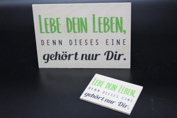Holzkarte "Lebe Dein Leben" – Bild 4