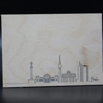 Holzkarte "Berlin" - Skyline