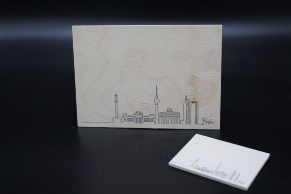 Holzkarte "Berlin" - Skyline – Bild 4