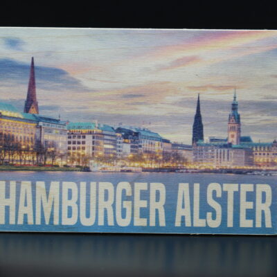 Holzkarte "Hamburg" - Alster
