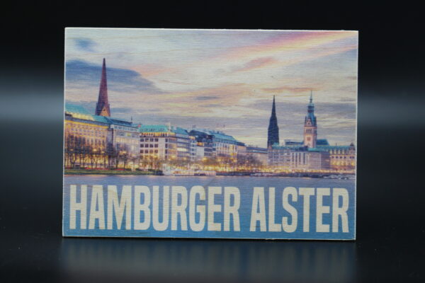 Holzkarte "Hamburg" - Alster