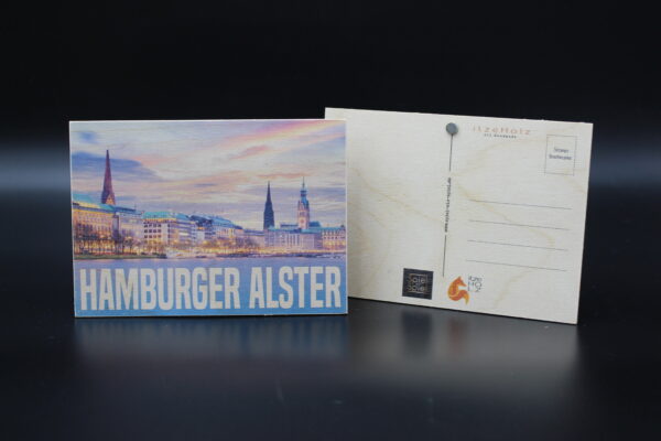 Holzkarte "Hamburg" - Alster – Bild 2