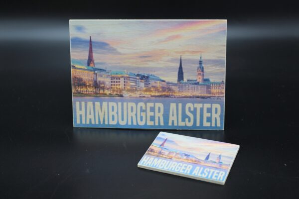 Holzkarte "Hamburg" - Alster – Bild 4