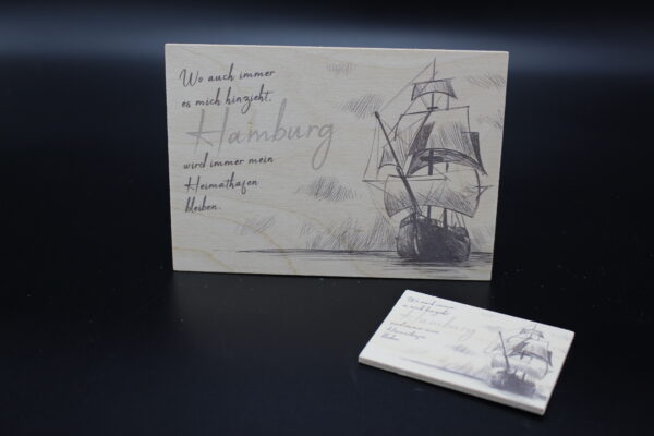 Holzkarte "Hamburg" - Heimathafen – Bild 4