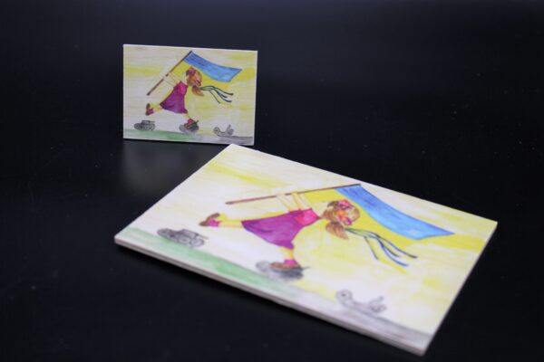 Holzmagnet "Die Kinder von Butscha" - Mädchen – Bild 3