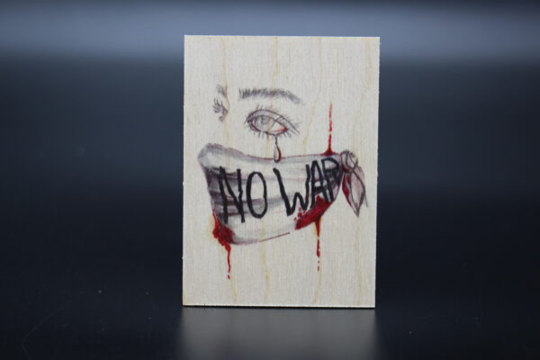 Holzmagnet "Die Kinder von Butscha" - No War