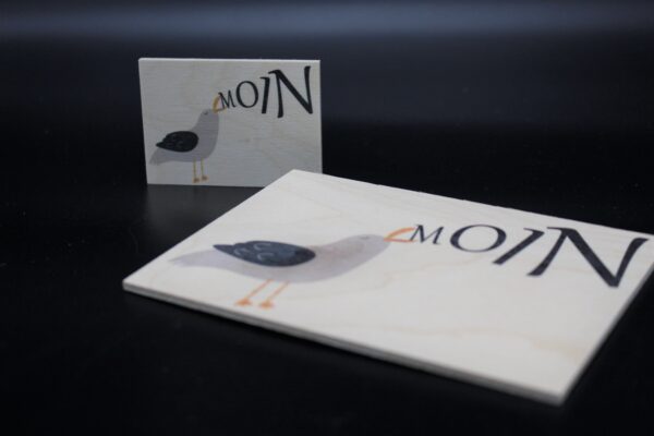 Holzmagnet "Moin" - Möwe – Bild 3