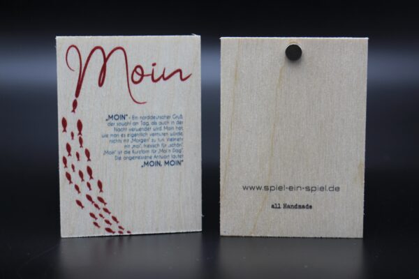 Holzmagnet "Moin" - Definition (hochkant) – Bild 2