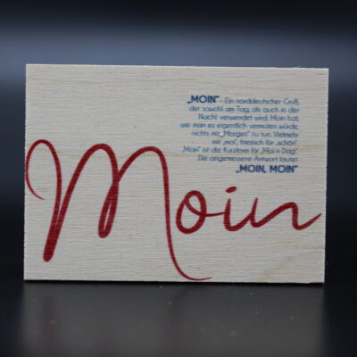 Holzmagnet "Moin" - Definition (quer)