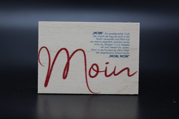 Holzmagnet "Moin" - Definition (quer)