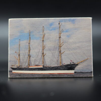 Holzmagnet "Viermastbark PEKING" - Umzug in Hamburg