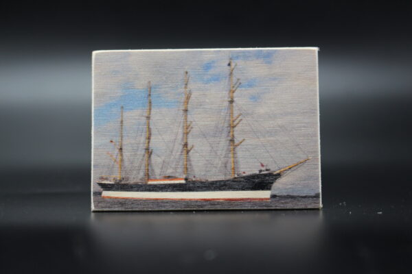 Holzmagnet "Viermastbark PEKING" - Umzug in Hamburg