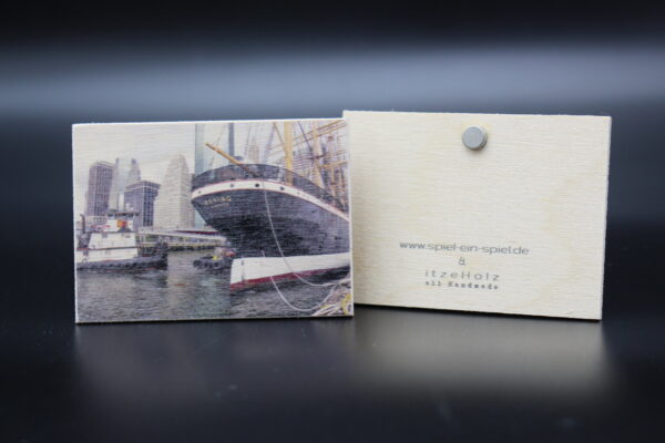 Holzmagnet "Viermastbark PEKING" - in New York – Bild 2