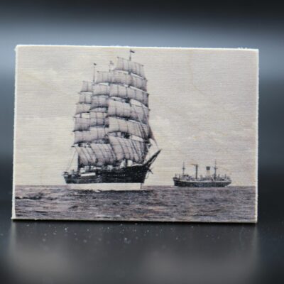 Holzmagnet "Viermastbark PEKING" - historisch