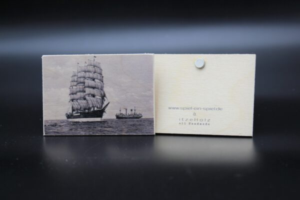 Holzmagnet "Viermastbark PEKING" - historisch – Bild 2