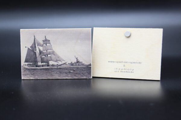 Holzmagnet "SSS Wilhelm Pieck" - historisch – Bild 2