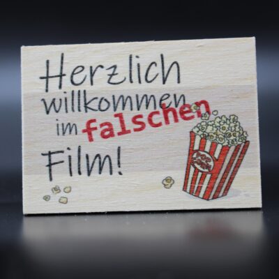 Holzmagnet "Falscher Film"