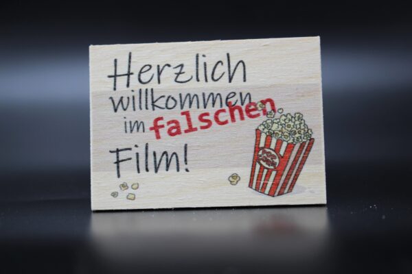 Holzmagnet "Falscher Film"