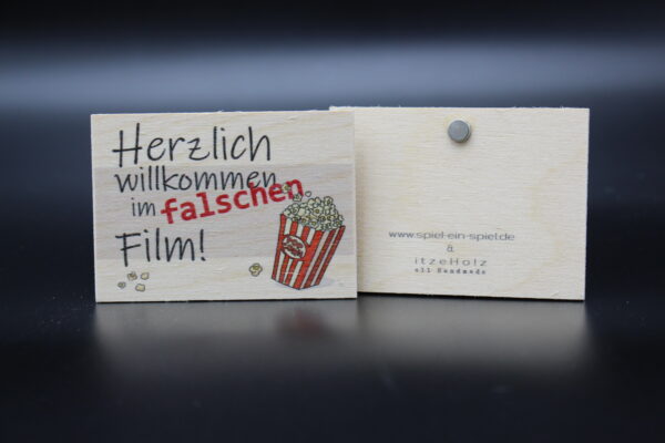 Holzmagnet "Falscher Film" – Bild 2