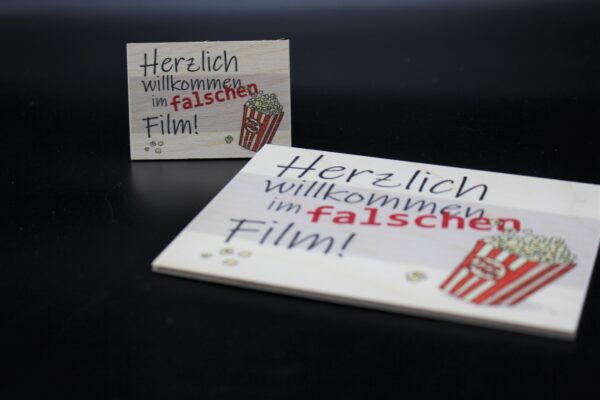 Holzmagnet "Falscher Film" – Bild 3