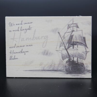 Holzmagnet „Hamburg“ – Heimathafen