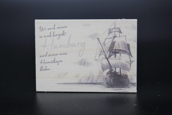 Holzmagnet „Hamburg“ – Heimathafen