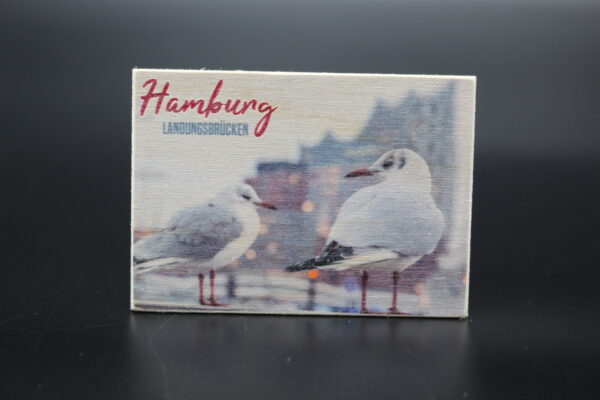 Holzmagnet „Hamburg“ – Landungsbrücken