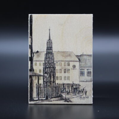 Holzmagnet "Nürnberg" - Schöner Brunnen