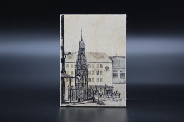 Holzmagnet "Nürnberg" - Schöner Brunnen