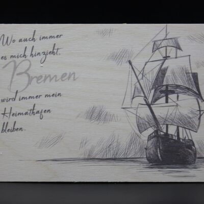Holzkarte "Bremen" - Heimathafen
