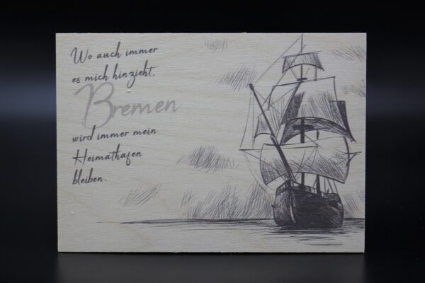 Holzkarte "Bremen" - Heimathafen