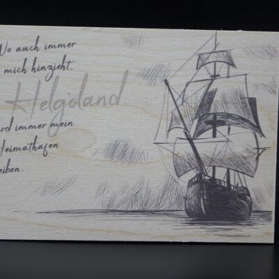 Holzkarte "Helgoland" - Heimathafen