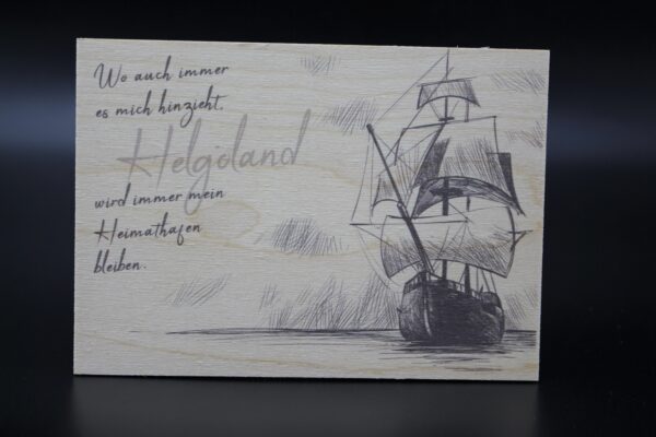 Holzkarte "Helgoland" - Heimathafen